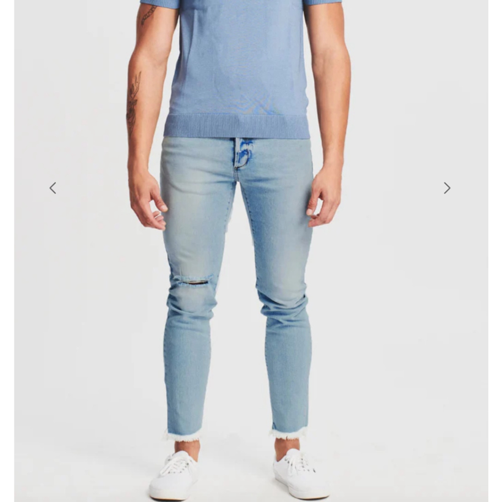 SOLD OUT! SER.O.YA Men's Nate Skinny Jeans Sz 30x30 Light Blue Coastline NWT